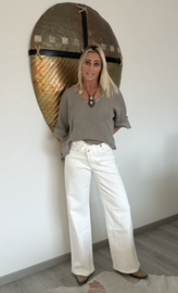 Jeans Jewelly A-symetrisch Wide Leg Wit