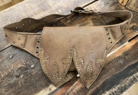 Heup/Crossover Tas Miguel Croco Bruin Leer