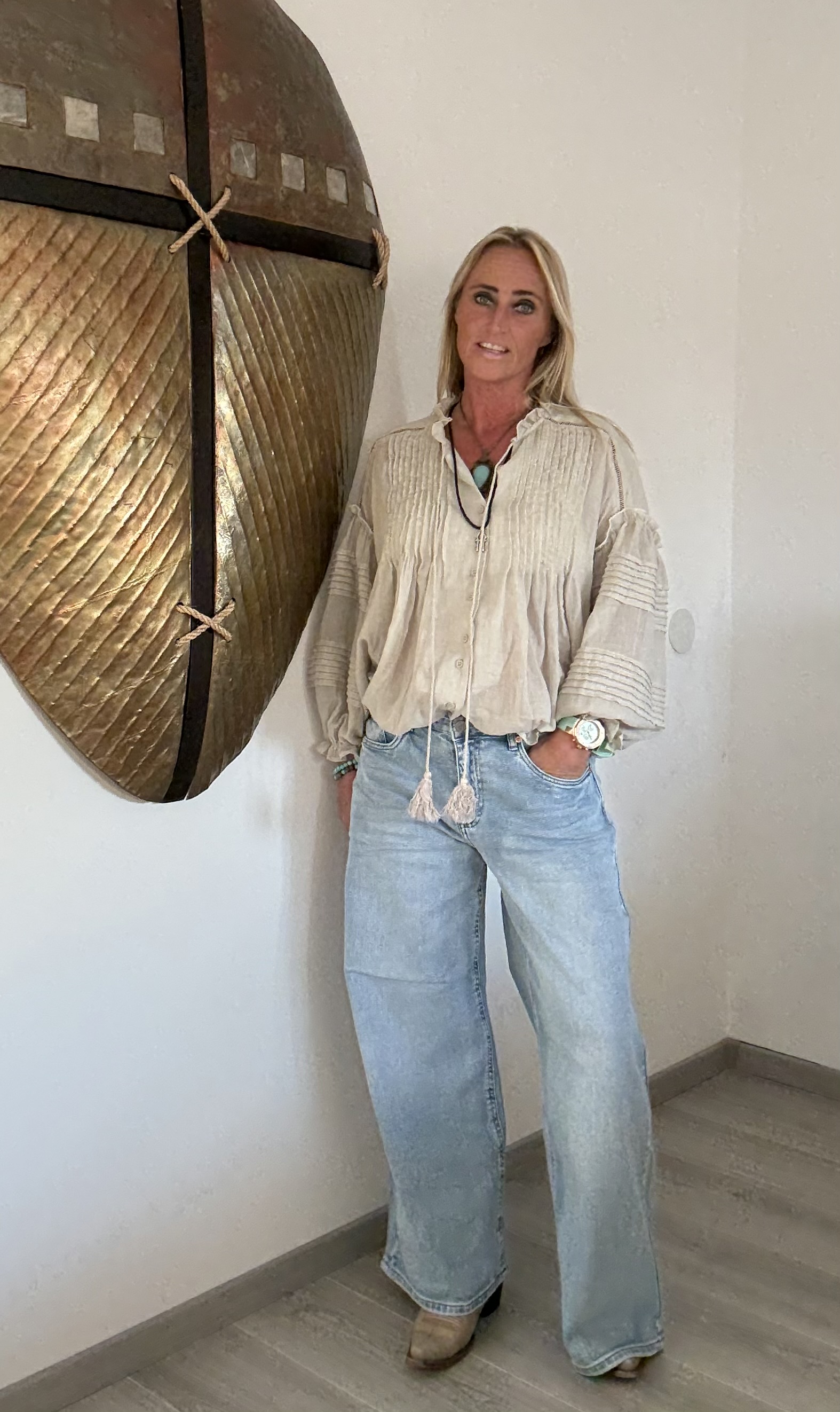 Boho Blouse Beige