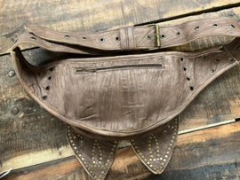 Heup/Crossover Tas Miguel Donker Bruin Leer