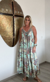 Boho Jurk Silk Mint Groen