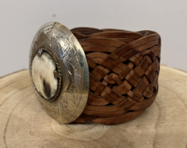 Bohemian Leather Belt Donker Bruin Breed 1