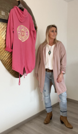 Halflang Vest "Rock" Oud Roze