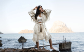 Kimono Fringe Esthetica Ecru