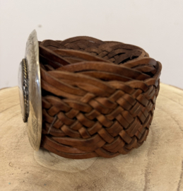 Bohemian Leather Belt Donker Bruin Breed 3