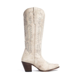 Prairie Western Boots Ivoor