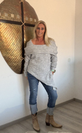 A-Symetrische Trui Licht Grijs