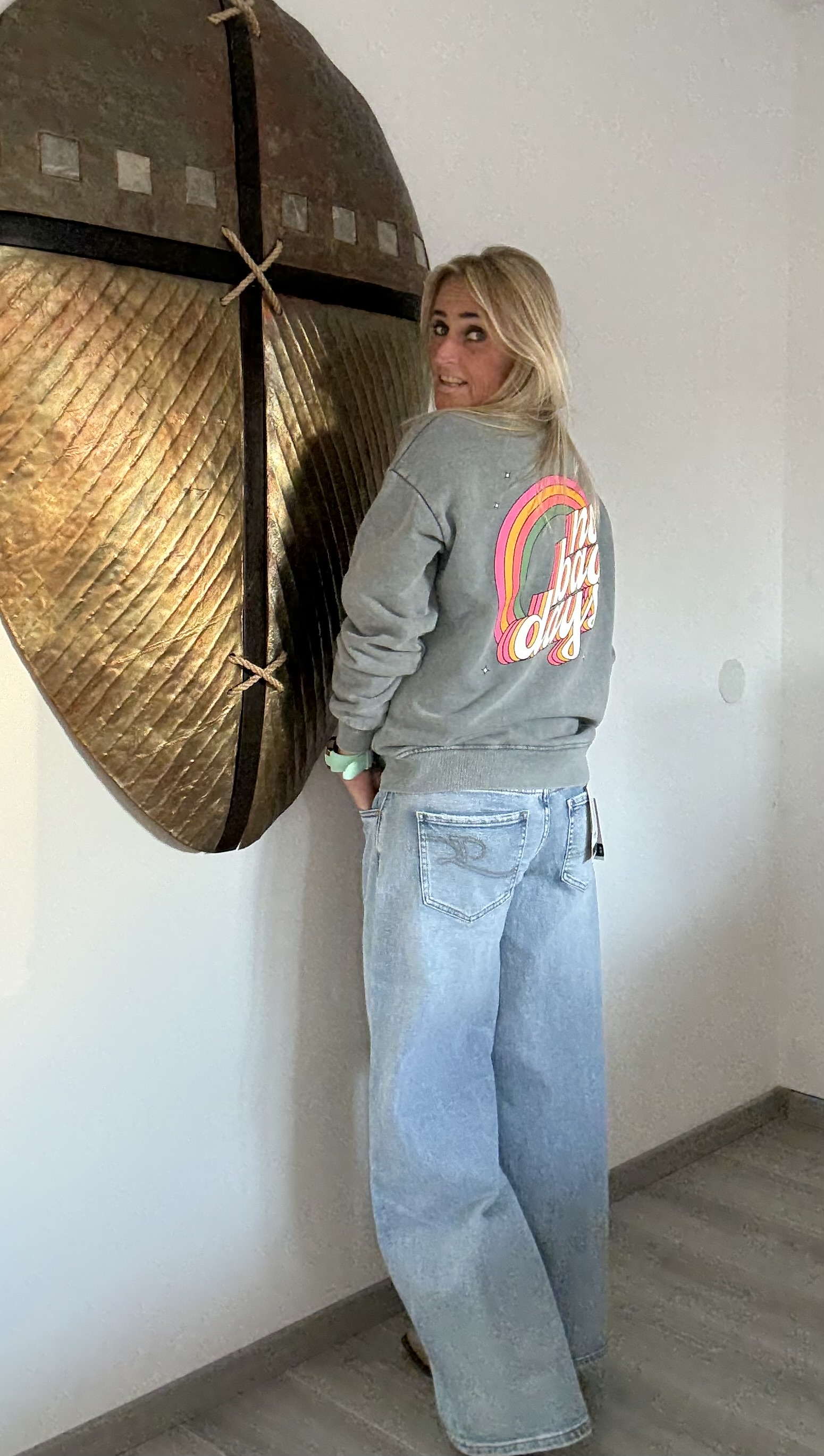 Trui No Bad Days Denim Blauw