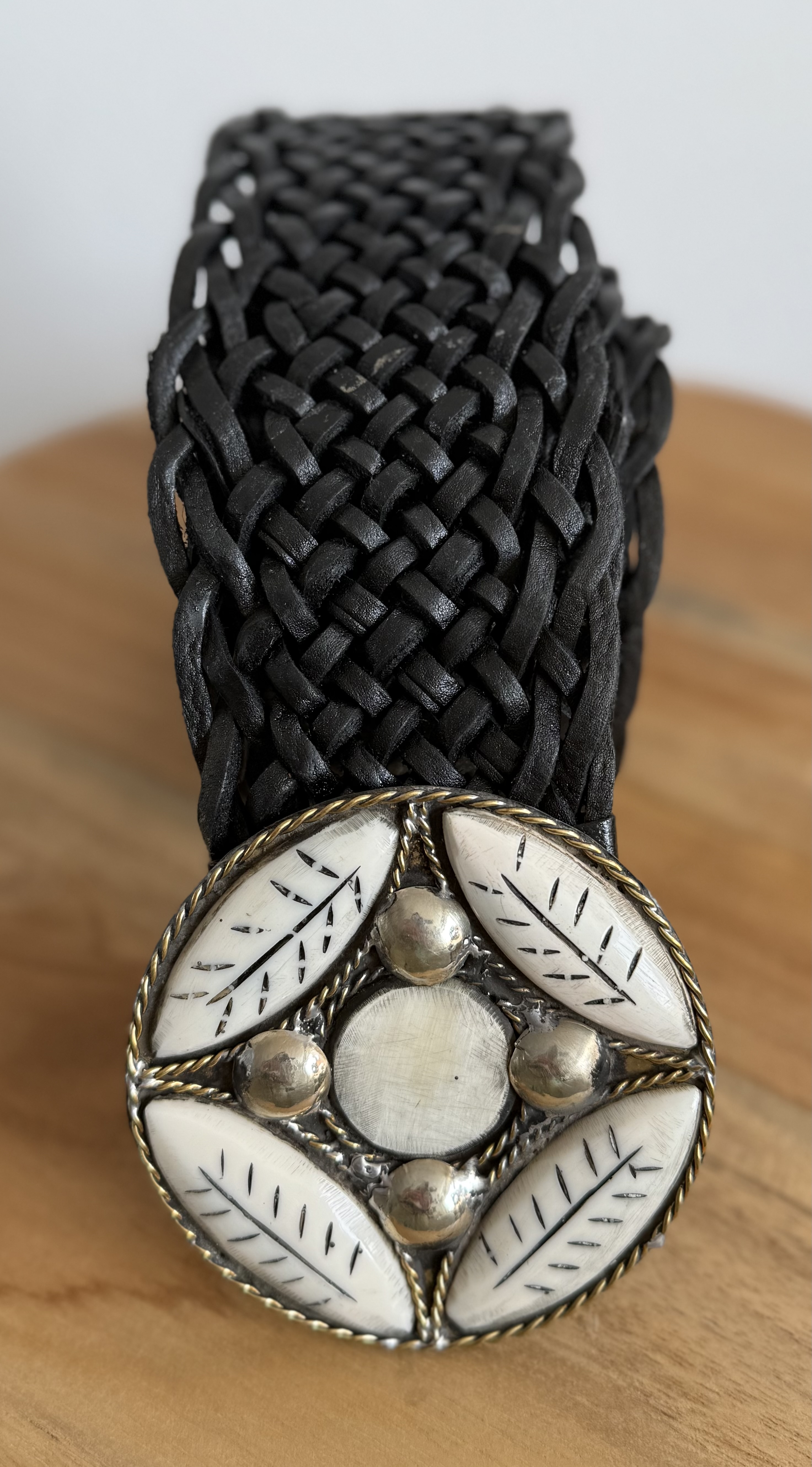 Bohemian Leather Belt Zwart Breed