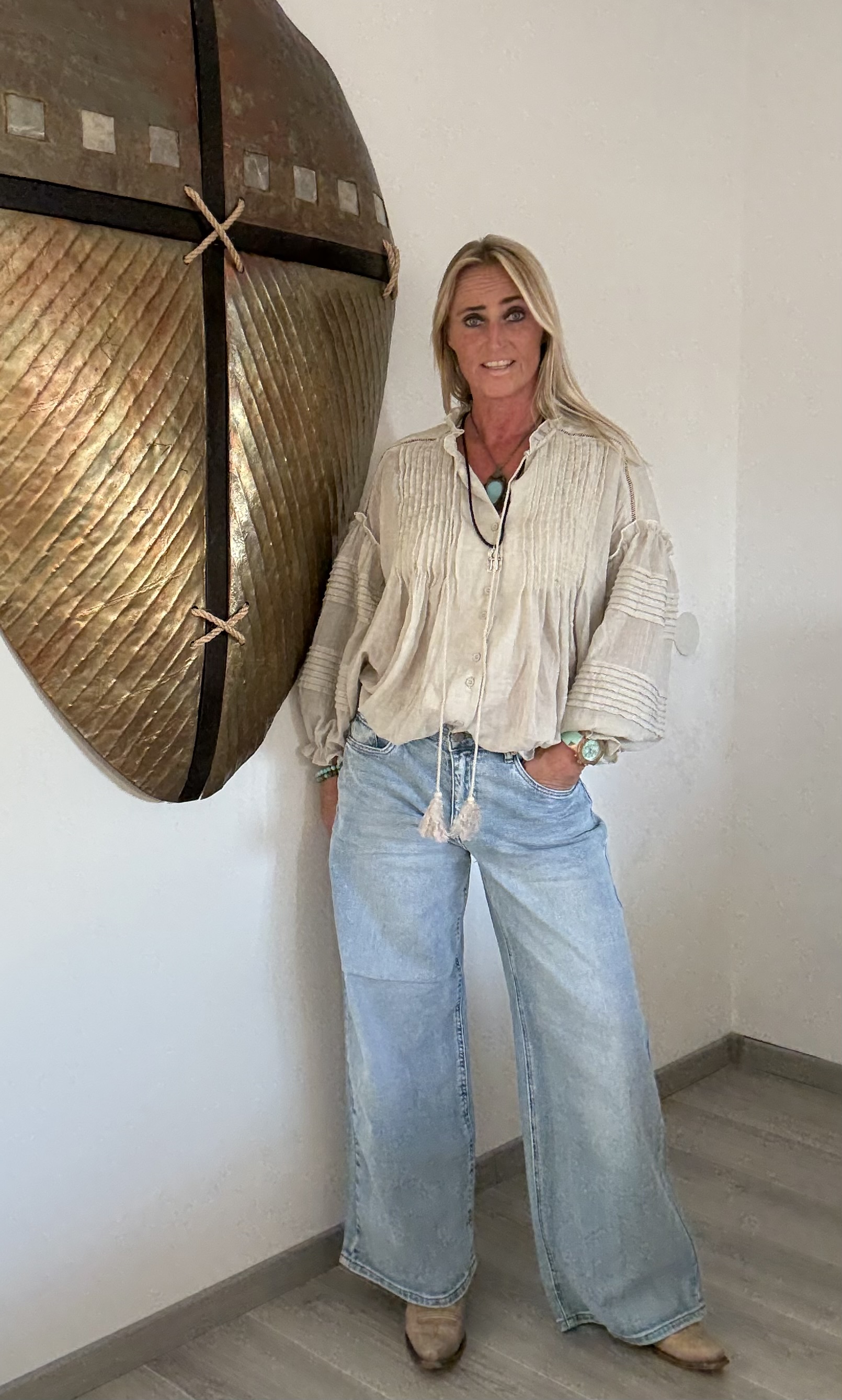 Boho Blouse Beige