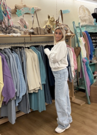 Jeans Straight Leg Licht Blauw