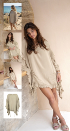 Ruffle Kaftan Millor Beige