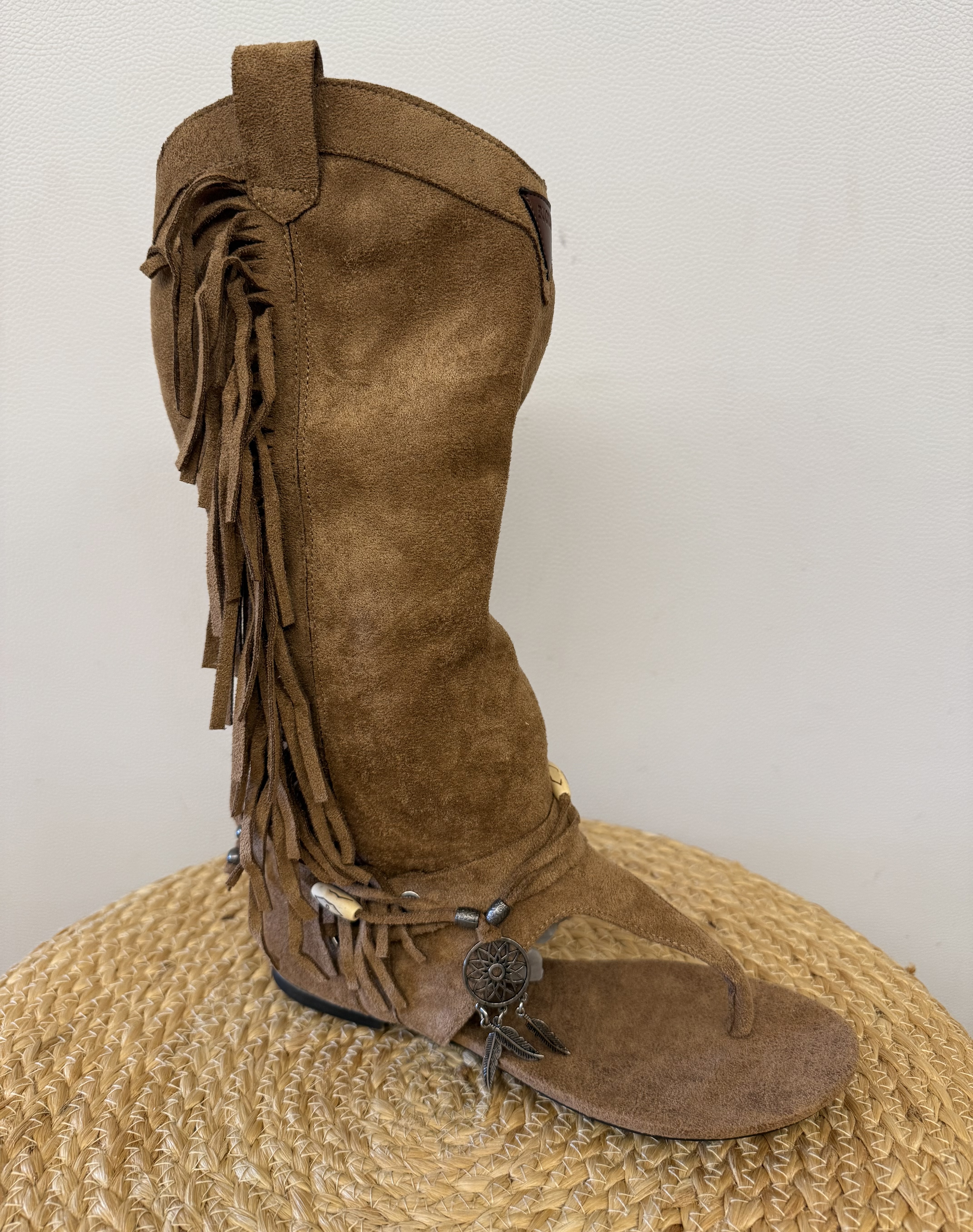 Bohemian Sandalen Hoog Camel