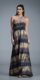 Awatara Tie & Dye Strapless Jurk