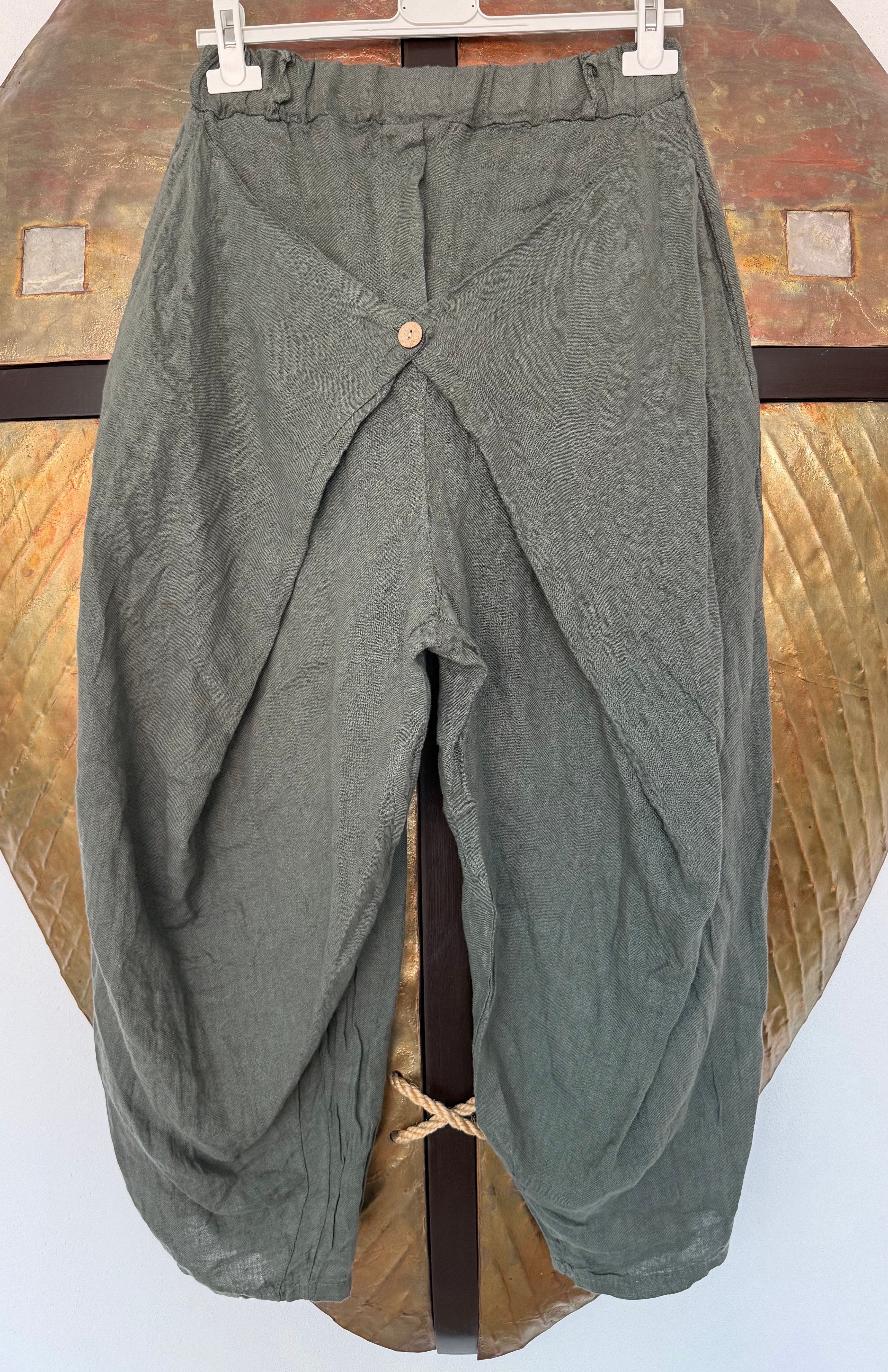 Linnen Broek kuta Army Groen