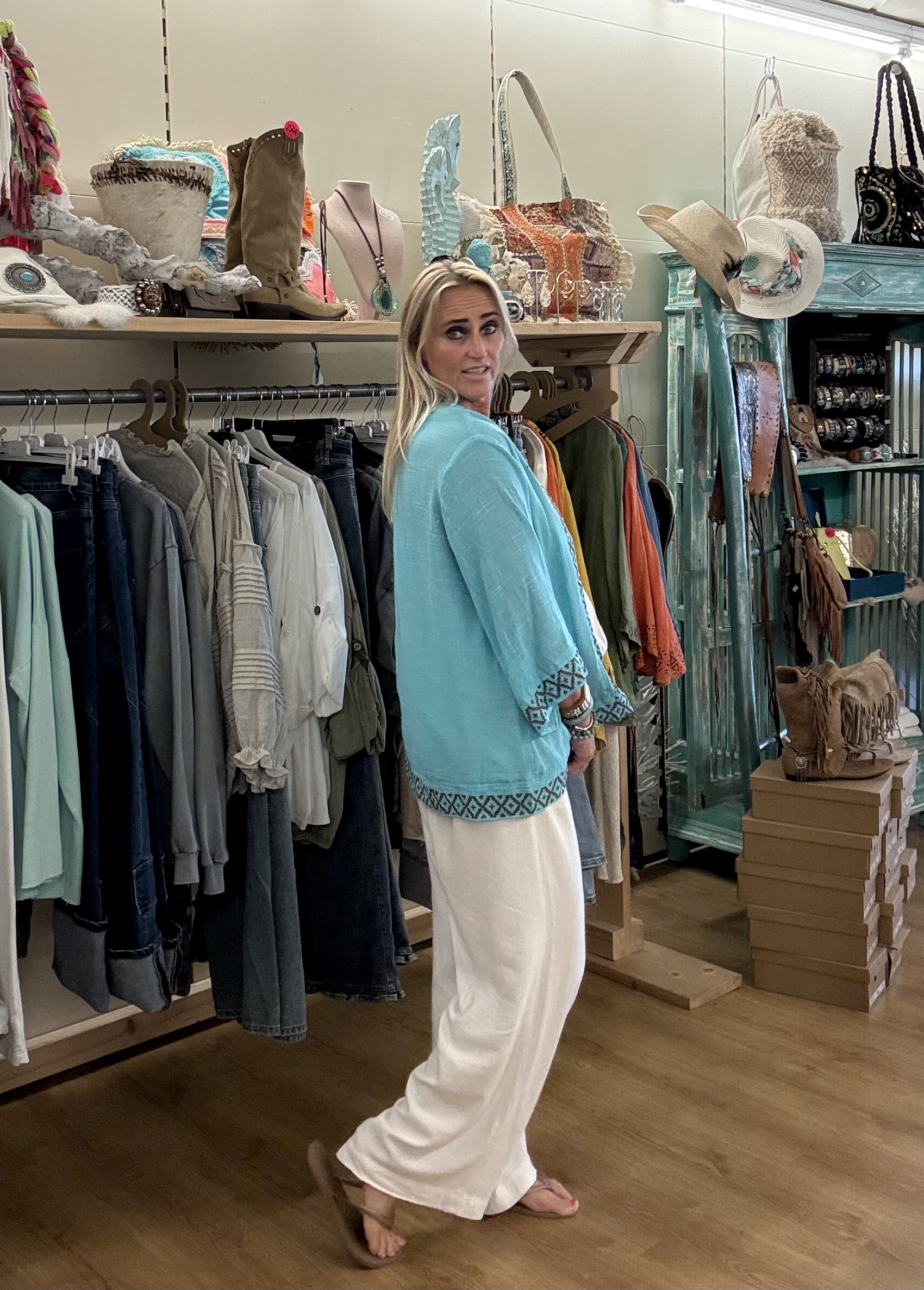 Boho Vestje Turquoise