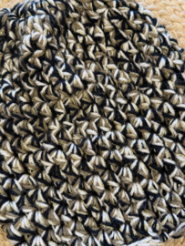 Winter Beanie Gemeleerd Zwart/Bruin