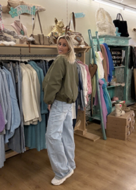 Jeans Straight Leg Licht Blauw