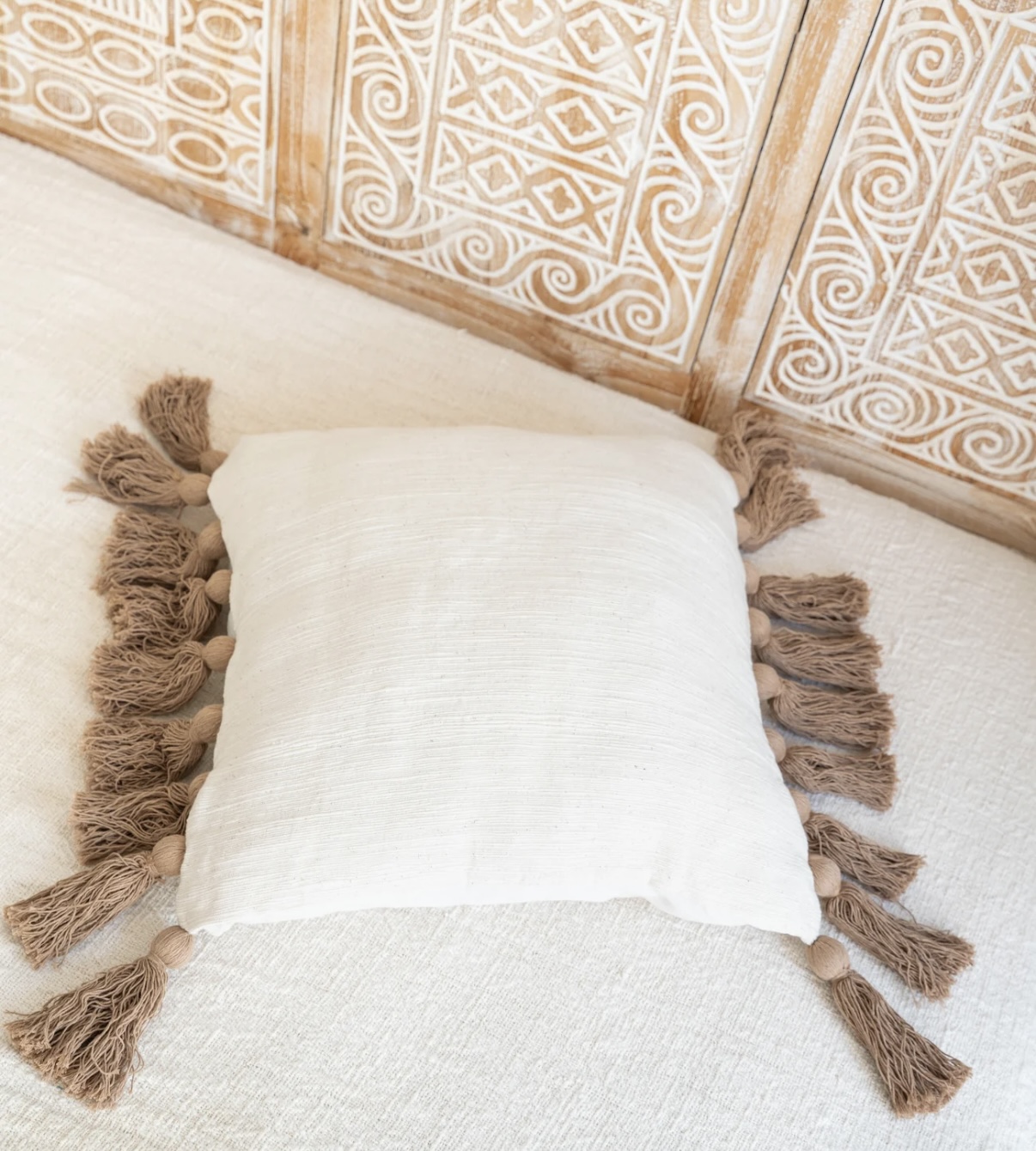 Kussen Franjes Off White