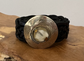 Bohemian Leather Belt Zwart Smal 2