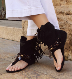 Boho Sandalen Kimnara Zwart