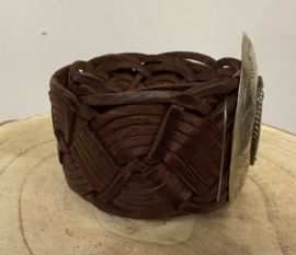 Bohemian Leather Belt Donker Bruin Breed 2