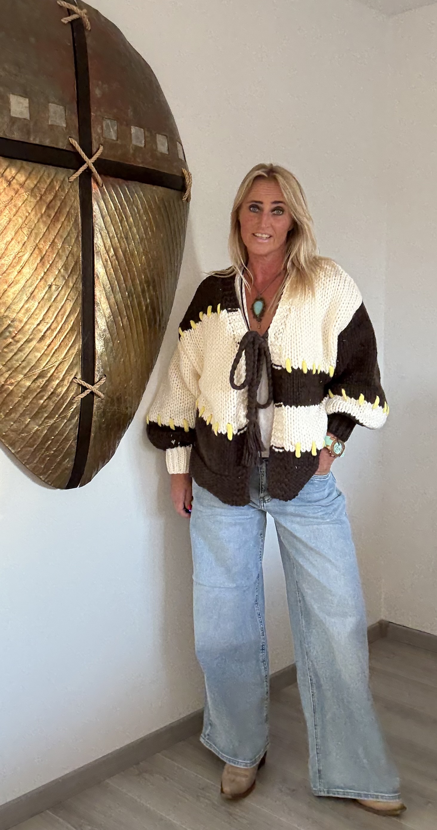 Vest Bailey Bruin/Wit
