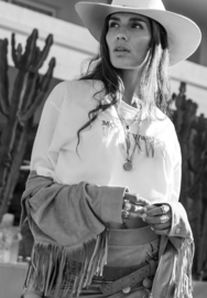 Sky Fringe T-Shirt Off-White