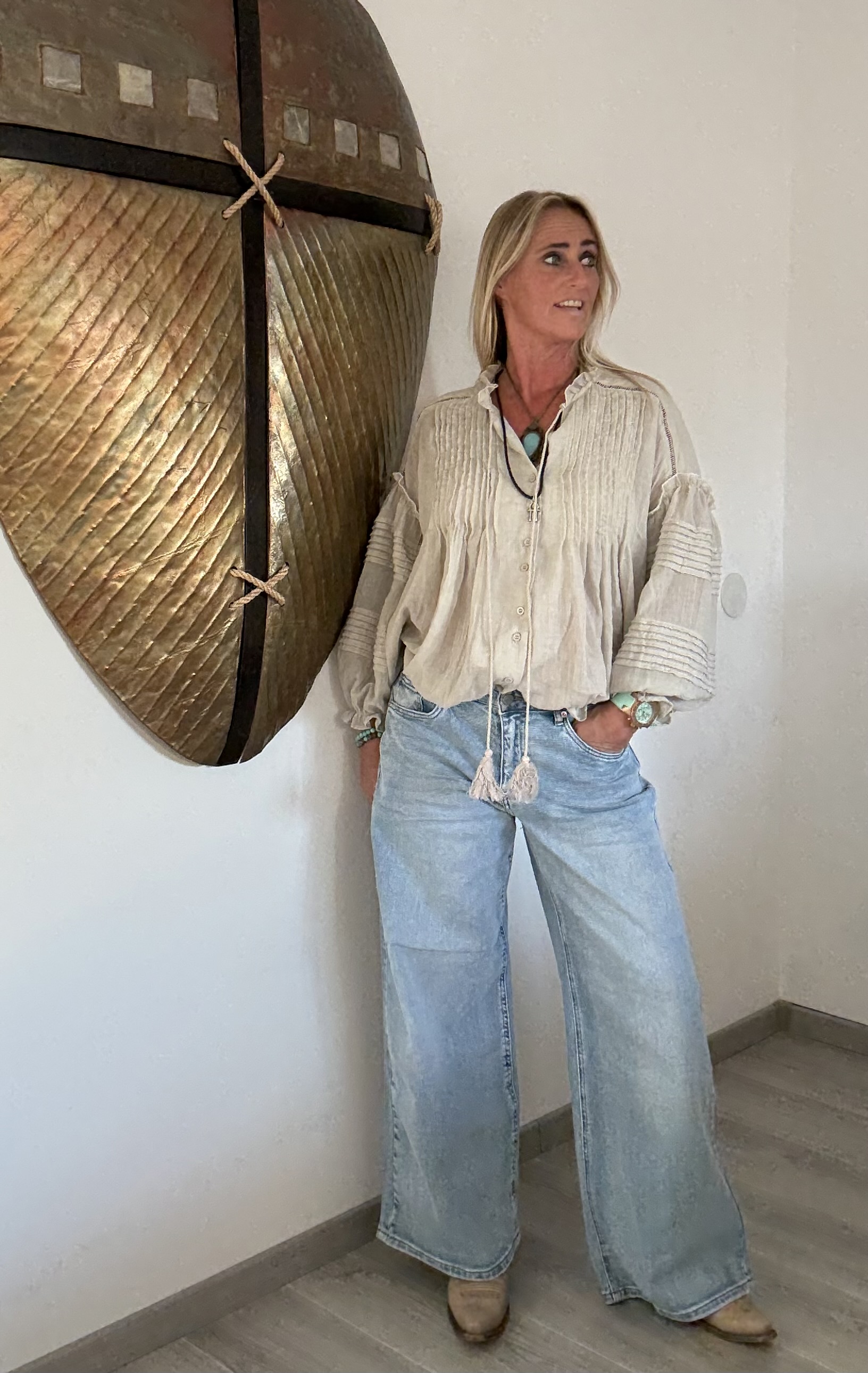 Boho Blouse Beige