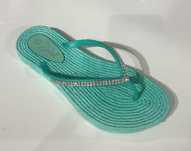 Slippers Strass Green