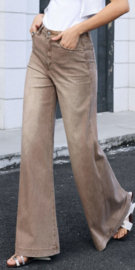 Jewelly Wide Jeans Bruin