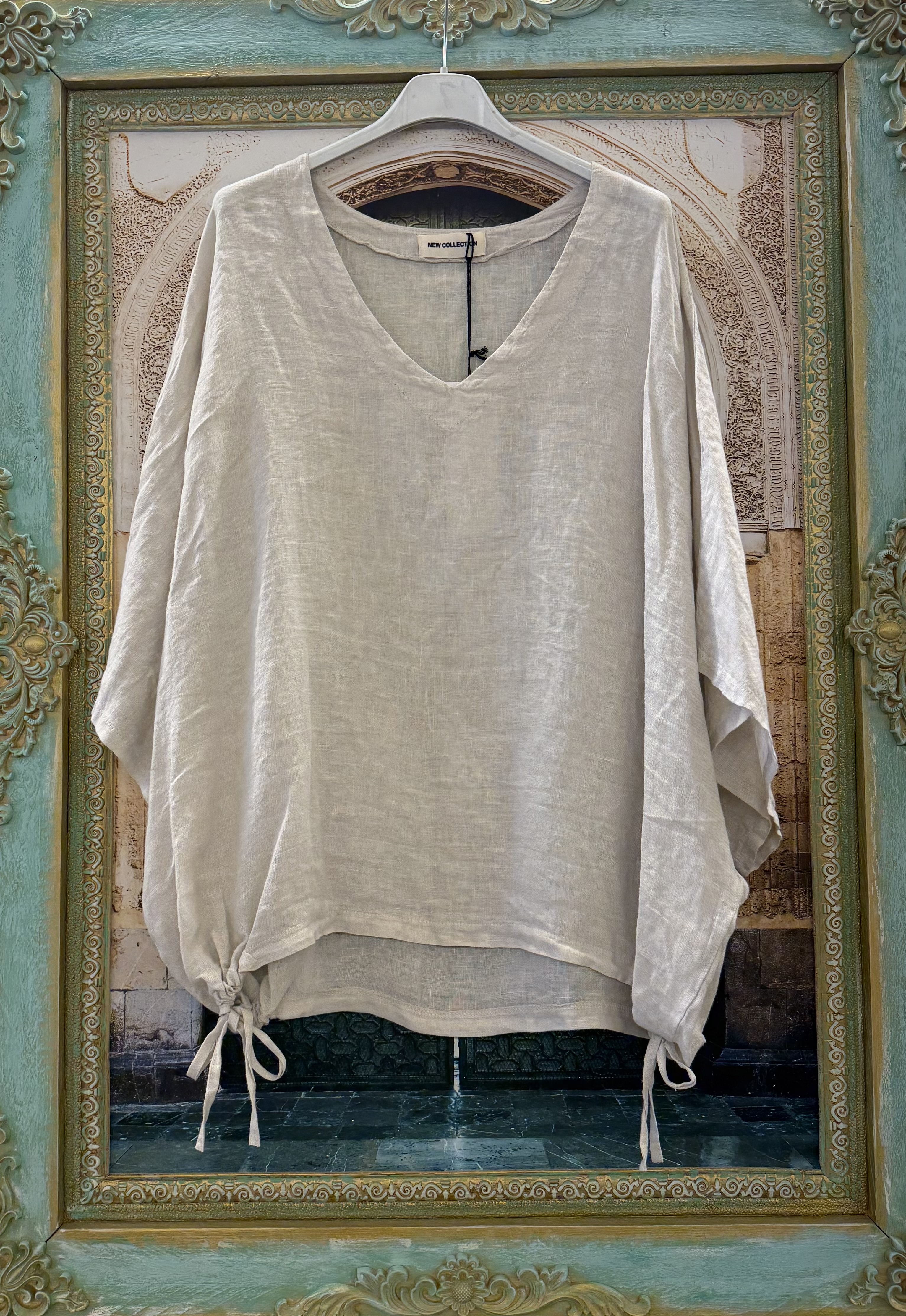 Linnen Shirt Sima Beige