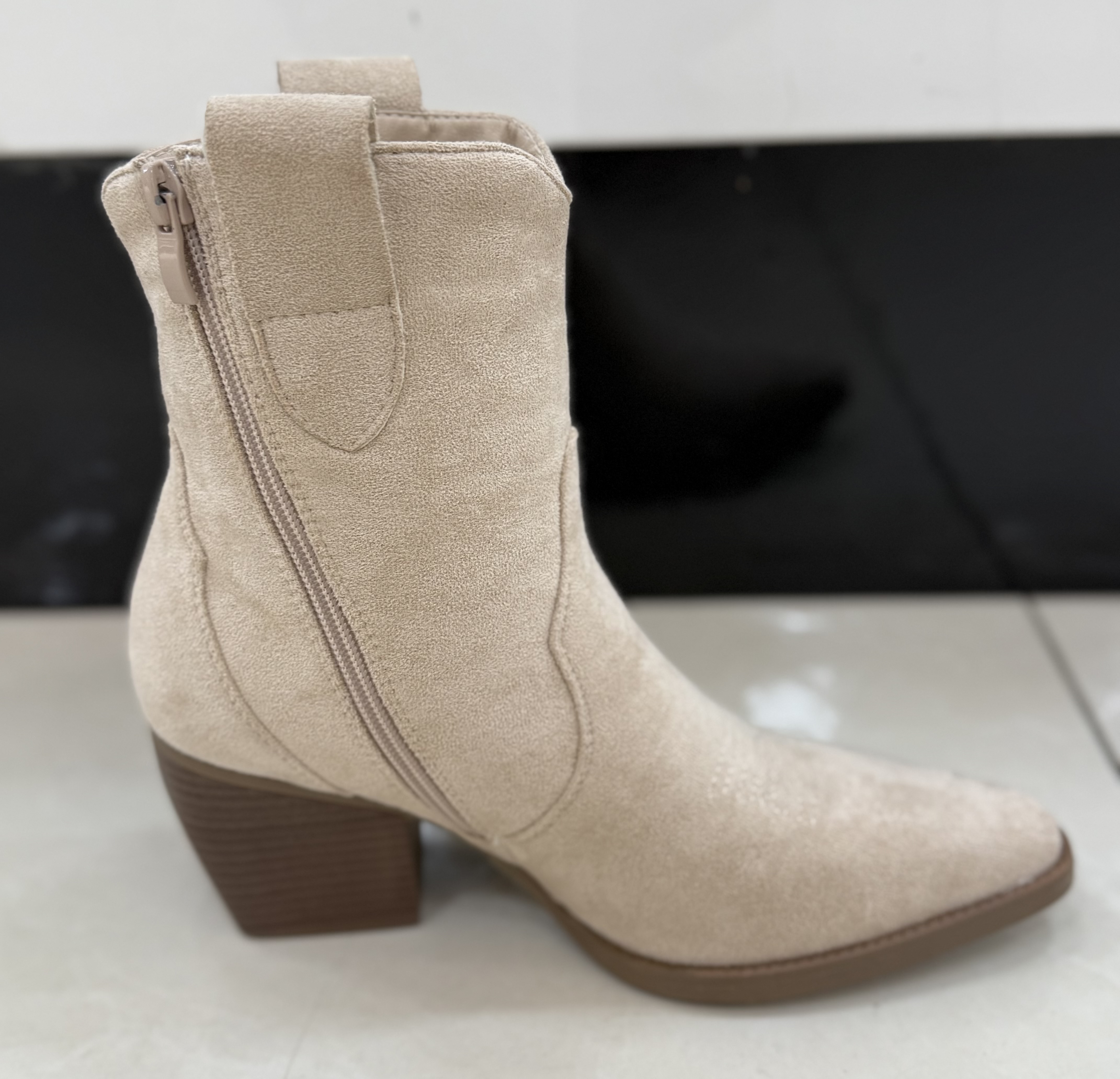 Laarzen Halfhoog Beige