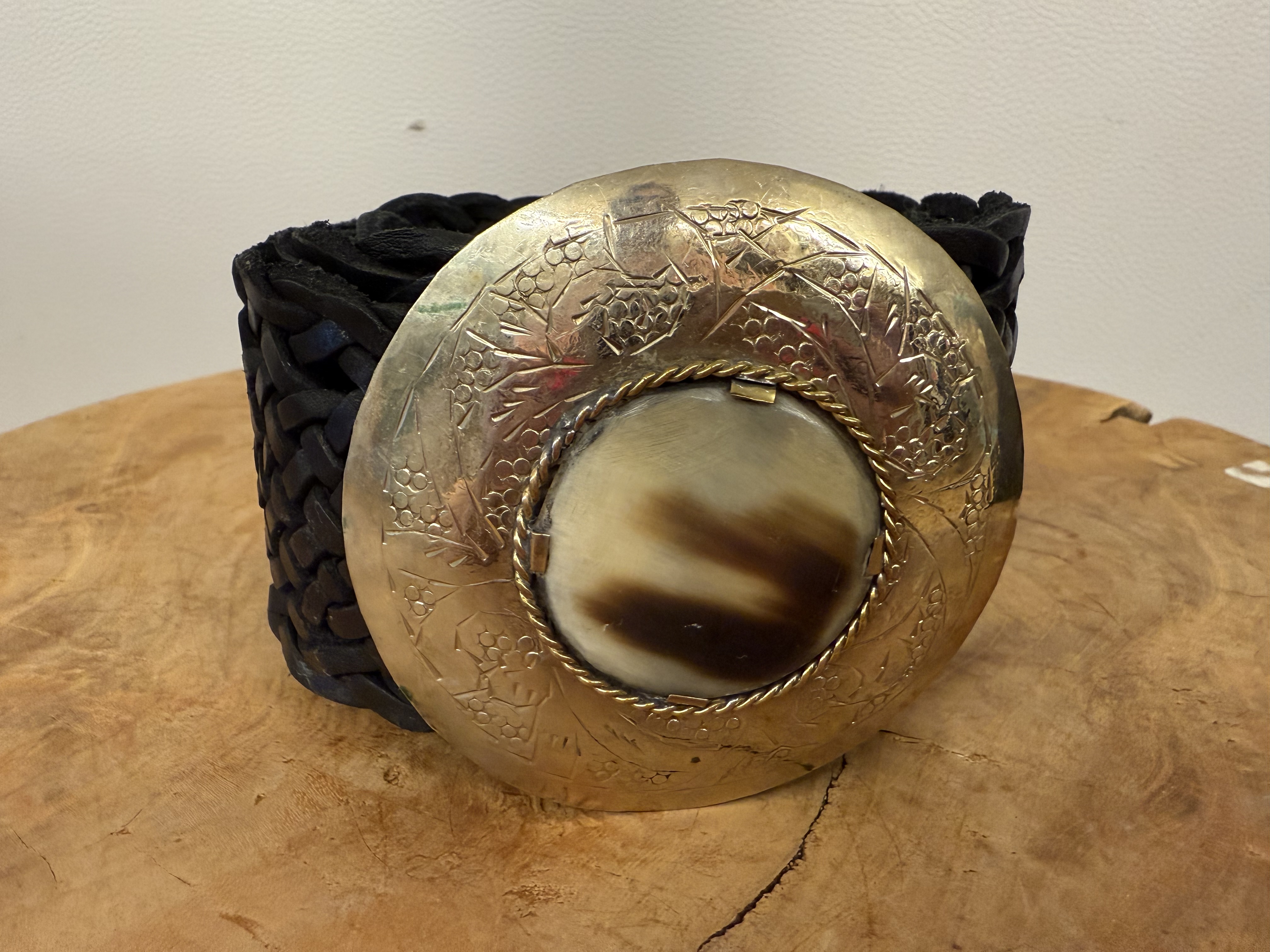 Bohemian Leather Belt Zwart Breed 3