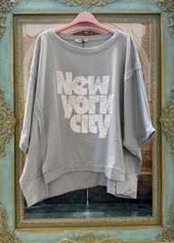 Gemeleerde Trui New York City Sky Blauw