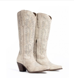 Prairie Western Boots Ivoor