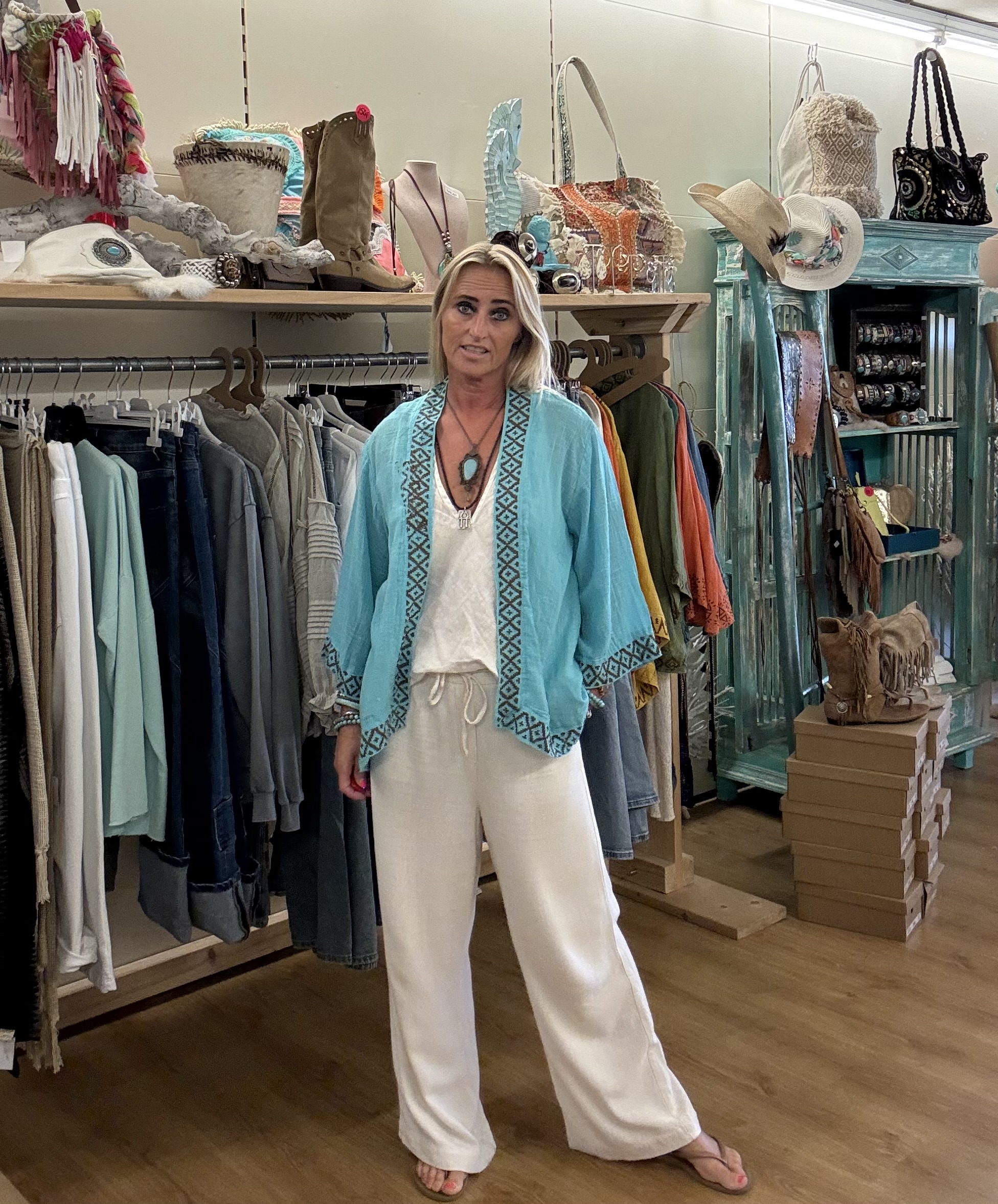 Boho Vestje Turquoise