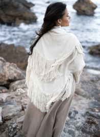 Fringe Sjaal Flecos Ecru