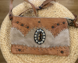 Leren Schoudertas Daily  Cognac