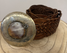 Bohemian Leather Belt Donker Bruin Breed 3
