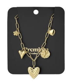 Ketting Heart Charms Goud