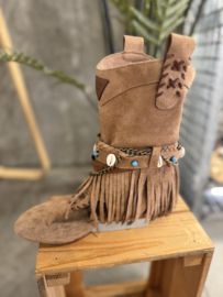 Boho Sandalen Kimnara Halfhoog Camel