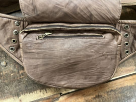 Heup/Crossover Tas Miguel Donker Bruin Leer