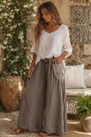 Broek 100% Linnen Taupe