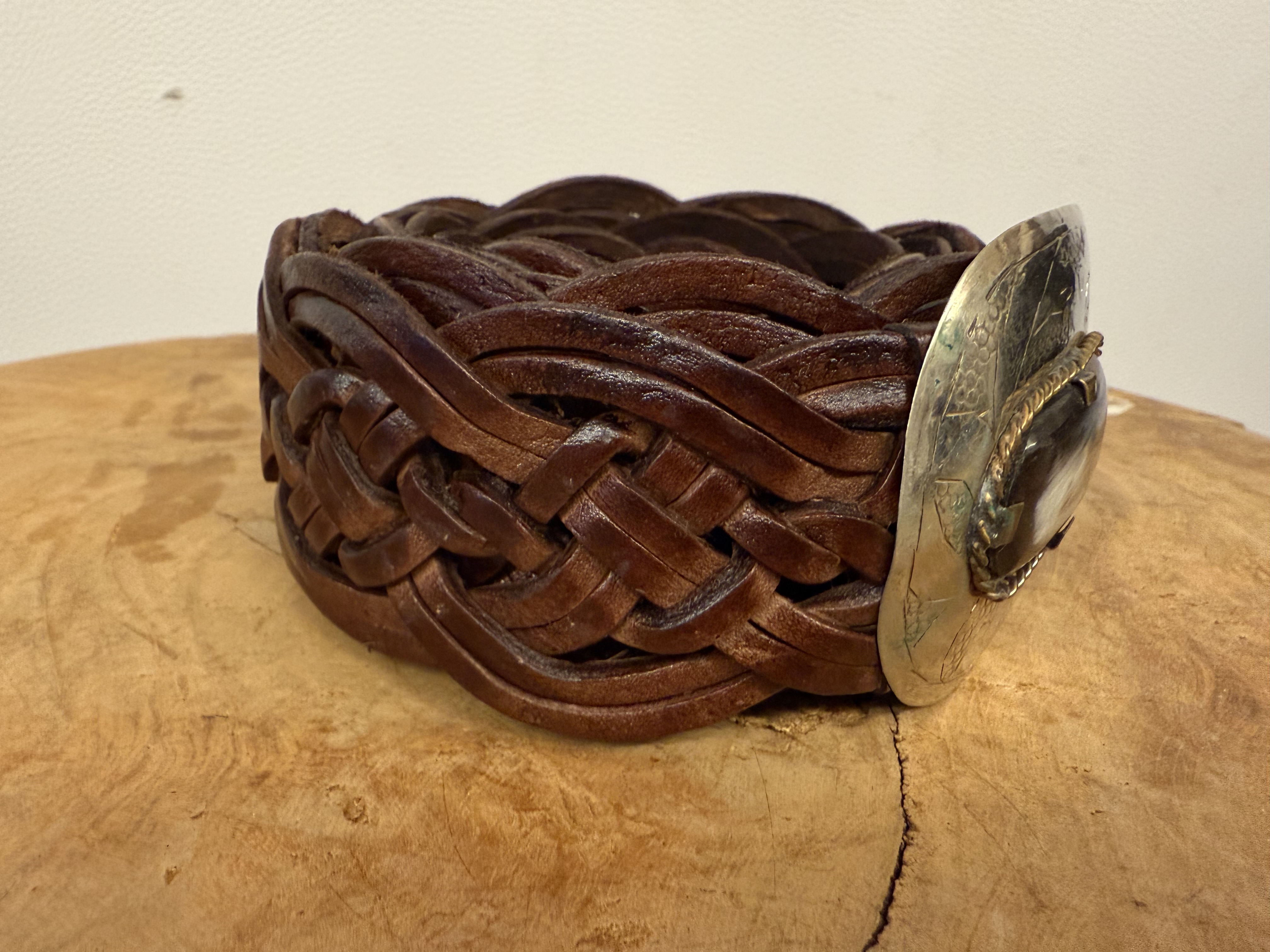 Bohemian Leather Belt Donker Bruin  Ovaal Medium 1