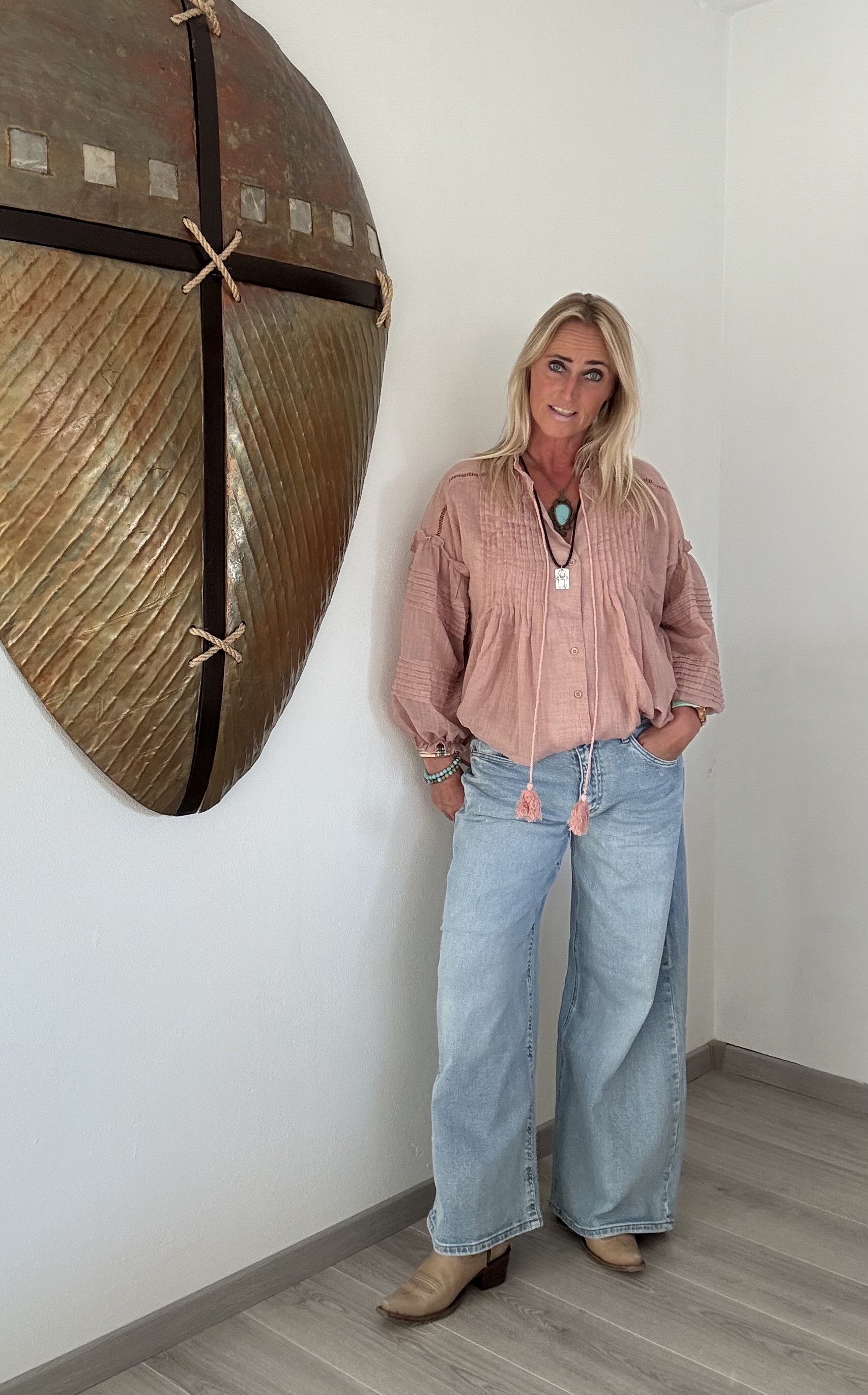 Boho Blouse Oud Roze