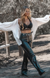 Maud Western Pu Broek Zwart