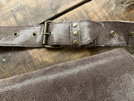 Heup/Crossover Tas Miguel Croco Donker Bruin Leer