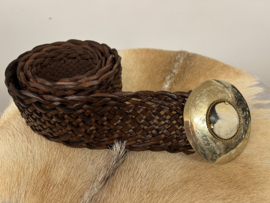 Bohemian Leather Belt Donker Bruin Breed 1