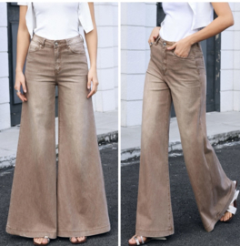 Jewelly Wide Jeans Bruin